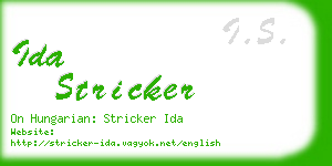 ida stricker business card